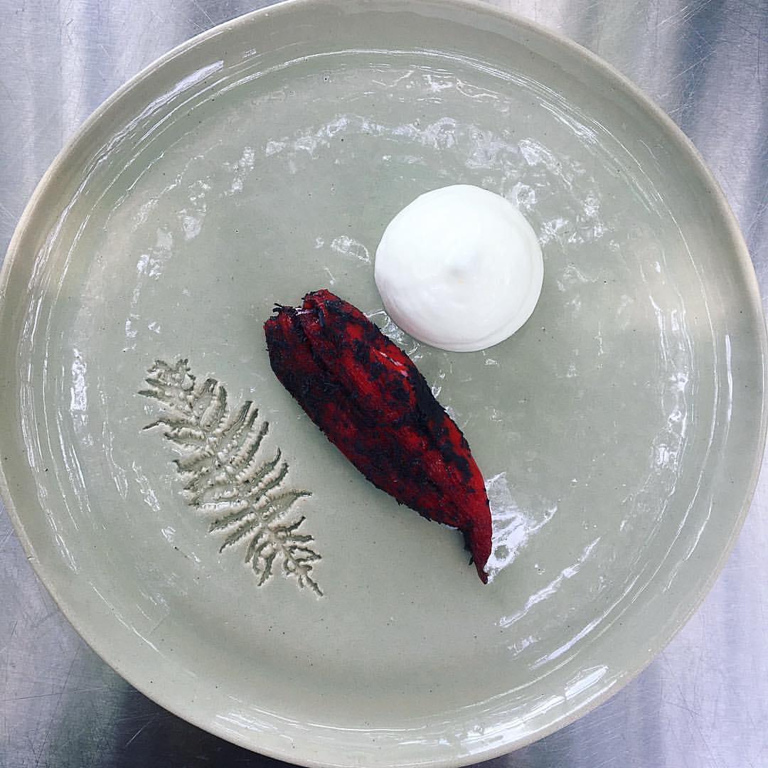 Dessert met peper en vlierbloesem